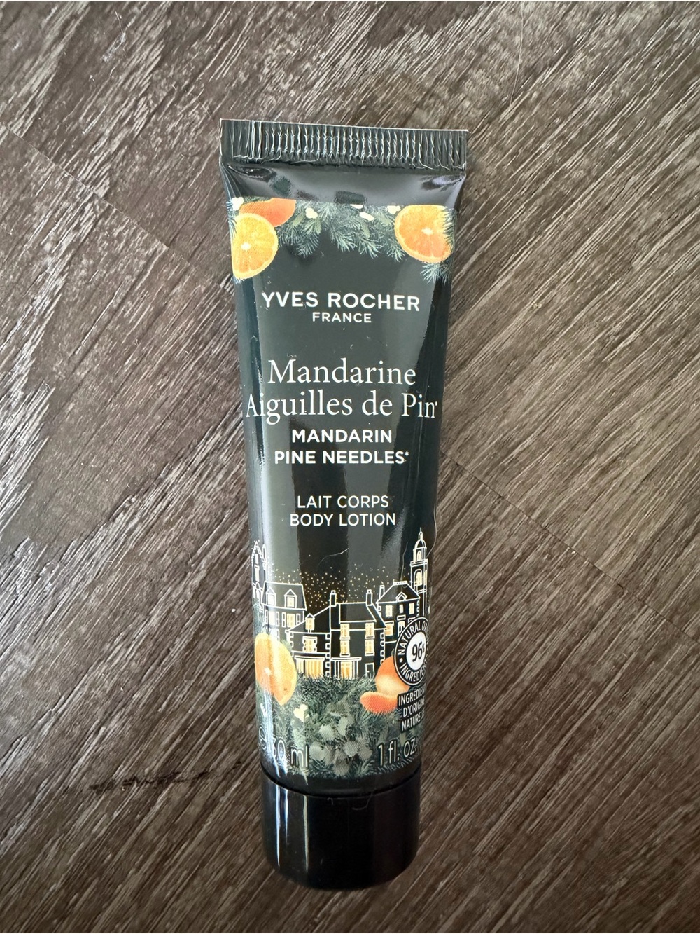 Yves Rocher Black and Orange Mandarin Pine Needles Body Lotion